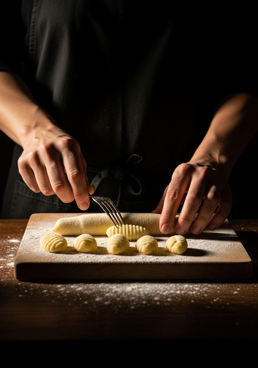 Gnocchi di patate fatti in casa nel burro nocciola e salvia con scaglie di Parmigiano