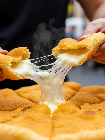 Pizza Fritta Napoletana — Lo Street Food che Ha Conquistato il Mondo — dettaglio