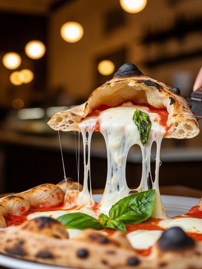 Pizza Napoletana Fatta in Casa — Cornicione Alto e Alveolato — dettaglio
