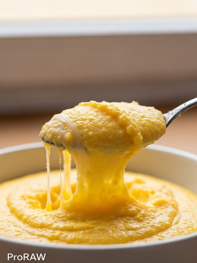 Polenta Cremosa al Formaggio — Comfort Food del Nord Italia — dettaglio